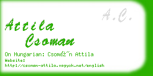 attila csoman business card